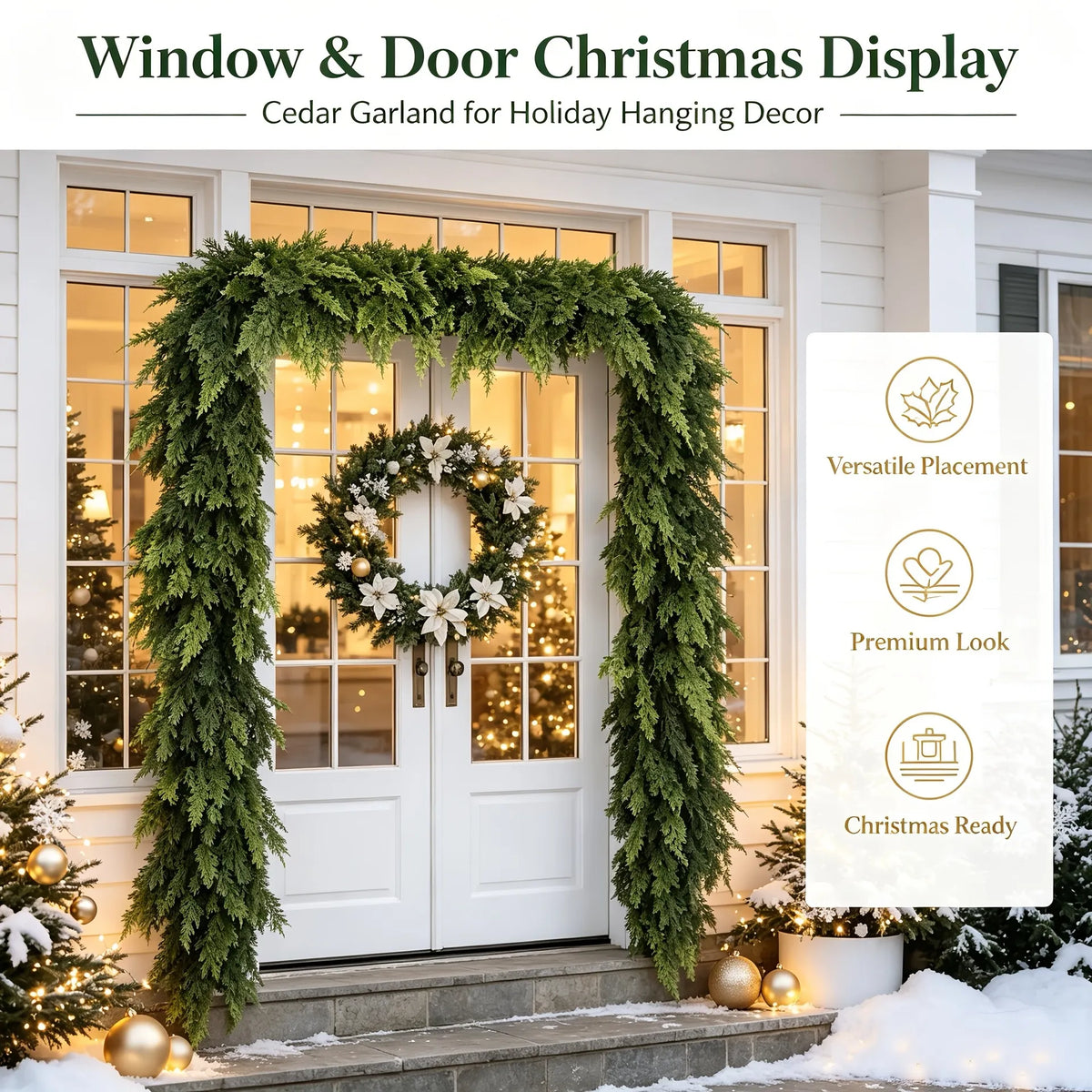 🌲Lifelike Cedar Evergreen Holiday Garland