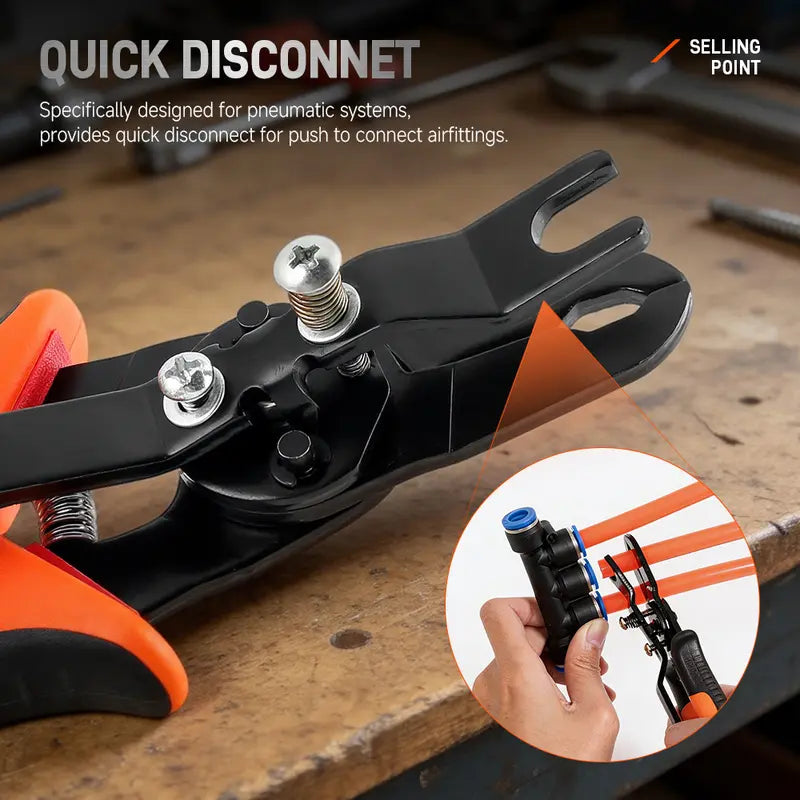Air Line Disconnect Pliers 🔧 – Heavy-Duty Tool for Push-to-Connect Hose Fittings