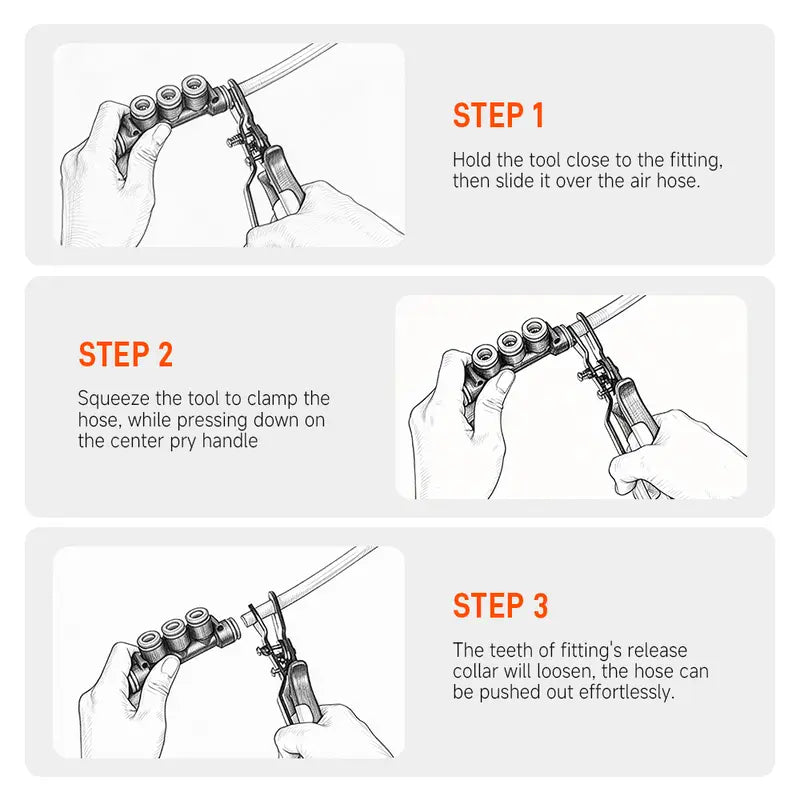 Air Line Disconnect Pliers 🔧 – Heavy-Duty Tool for Push-to-Connect Hose Fittings