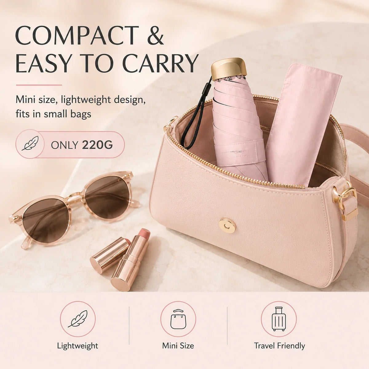 Dual-Purpose Capsule Umbrella ☔ Compact for Sun & Rain