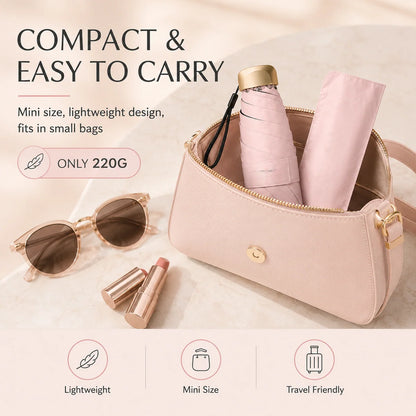 Dual-Purpose Capsule Umbrella ☔ Compact for Sun & Rain