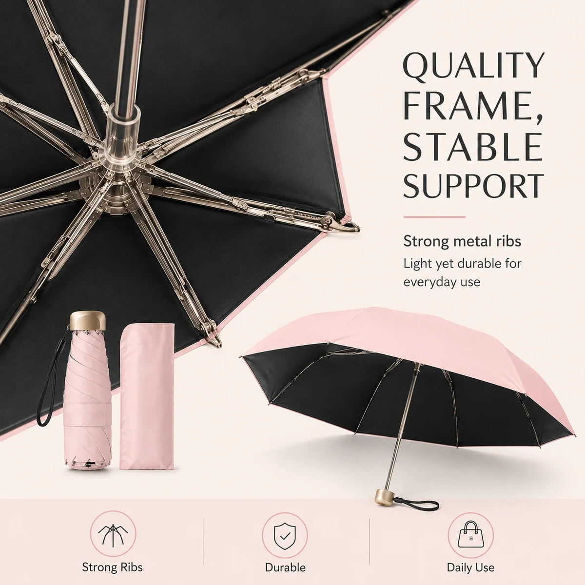 Dual-Purpose Capsule Umbrella ☔ Compact for Sun & Rain