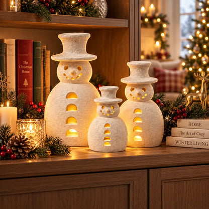 🔥😍🤍 40% OFF | Neutral Snowman Glow Decor – Beautiful by Day, Magical by Night