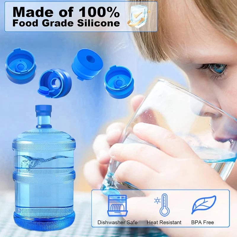 💧✨ Reusable Silicone Water Container Cap – Seal Tighter & Help Prevent Spills