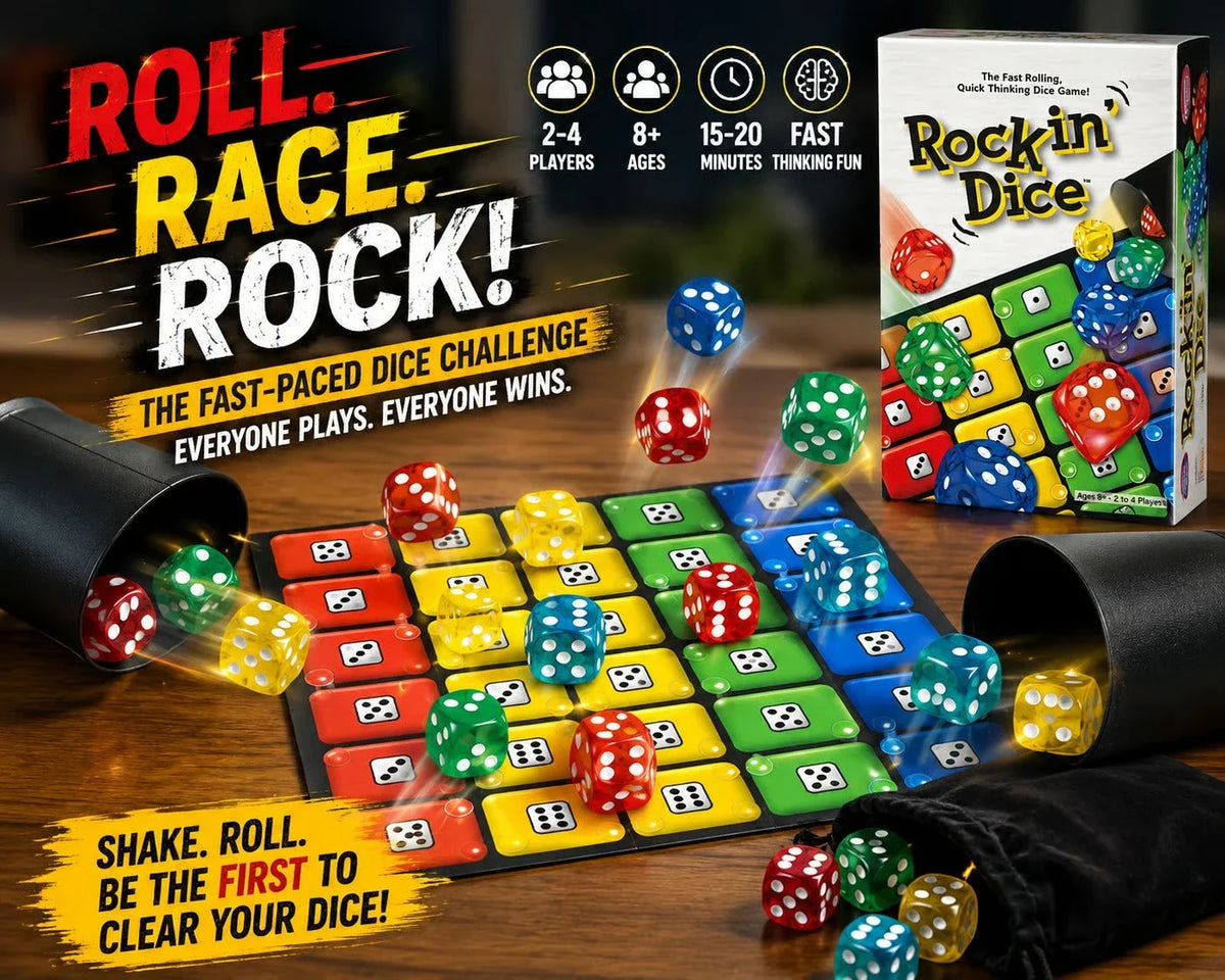 🎲 Rockin’ Dice Challenge – Fast-Paced Rolling Board Game for Family Game Nights 🔥