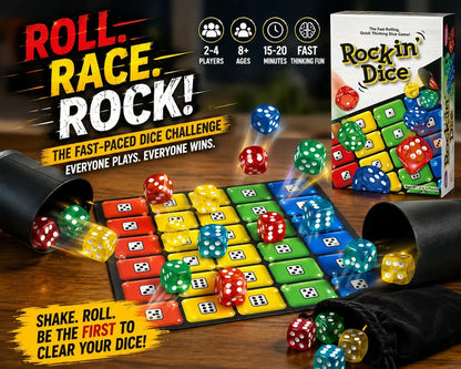🎲 Rockin’ Dice Challenge – Fast-Paced Rolling Board Game for Family Game Nights 🔥