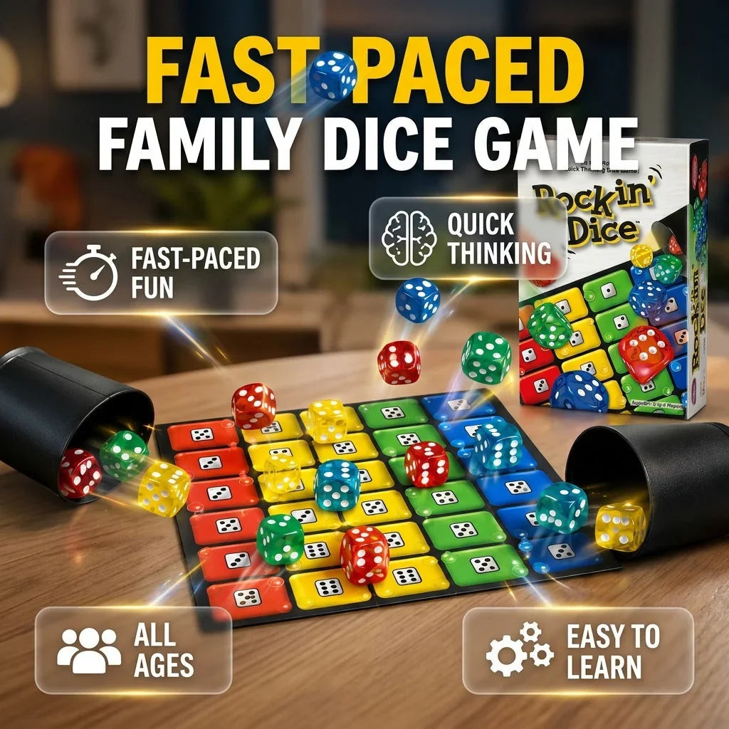 🎲 Rockin’ Dice Challenge – Fast-Paced Rolling Board Game for Family Game Nights 🔥