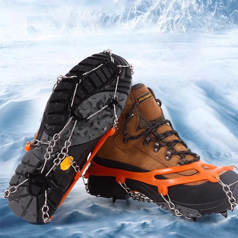 🥾 LIMITED-TIME 50% OFF! ❄️ Outdoor Anti-Slip Crampons – Stainless Steel Spikes, Quick-On, Multi-Sport ✨