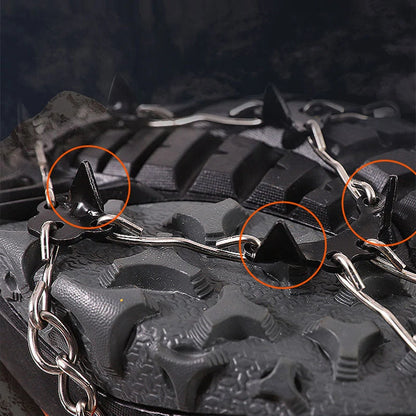 🥾 LIMITED-TIME 50% OFF! ❄️ Outdoor Anti-Slip Crampons – Stainless Steel Spikes, Quick-On, Multi-Sport ✨