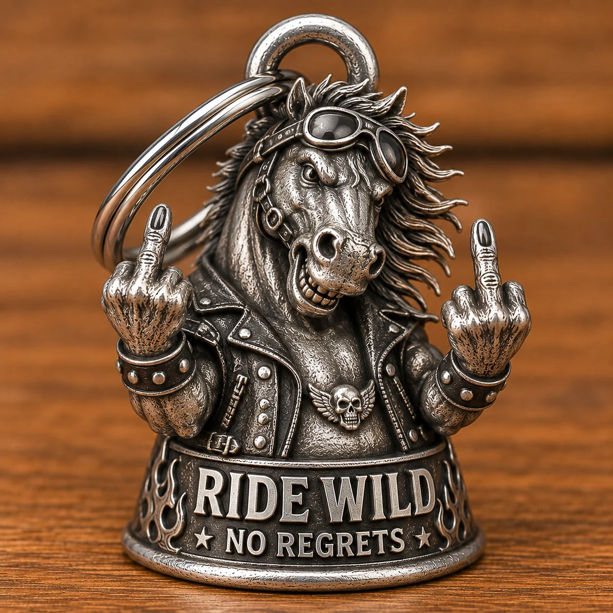 🏍️ Funny Motorcycle Biker Bell – Crazy Rider Gift for Him 🔔