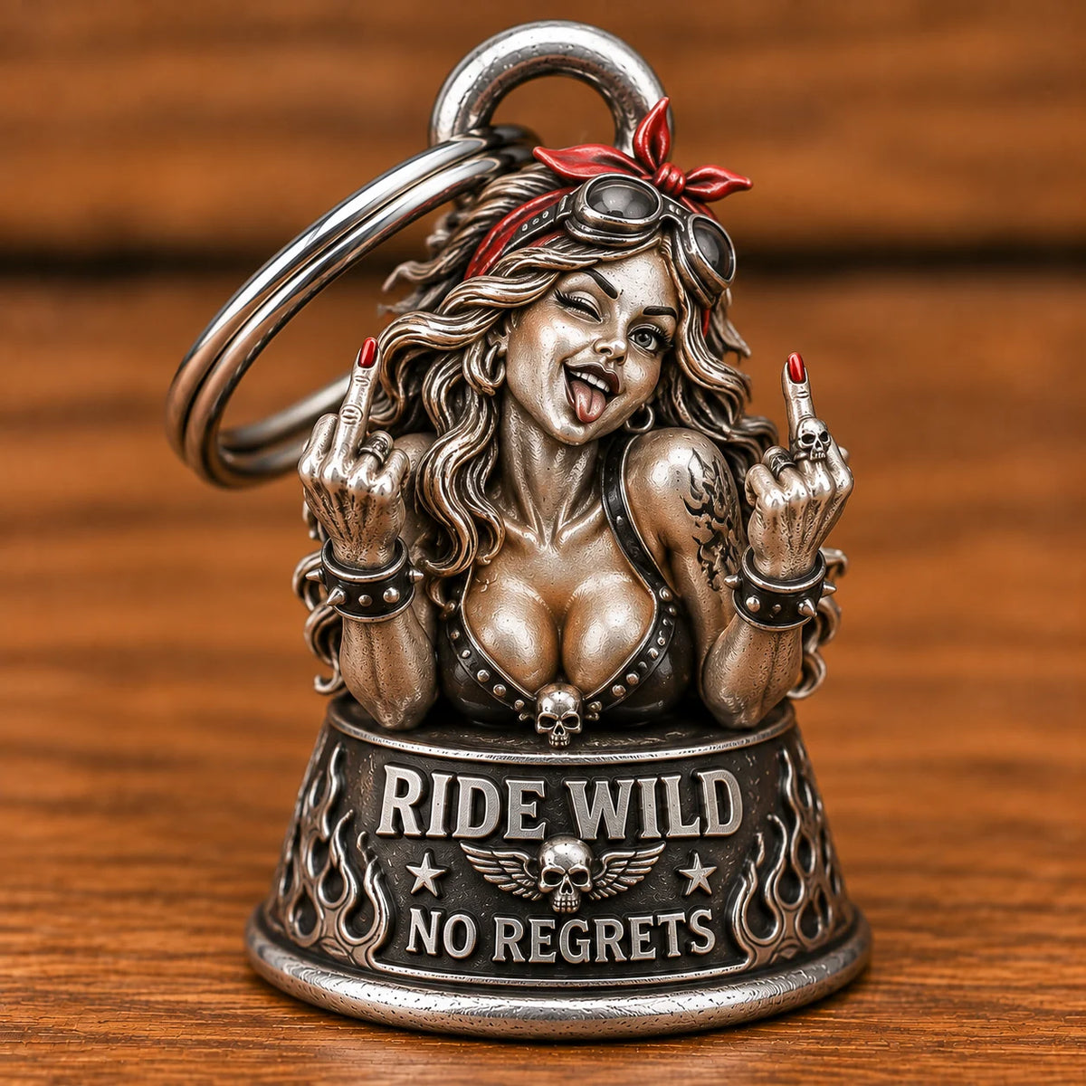 🏍️ Funny Motorcycle Biker Bell – Crazy Rider Gift for Him 🔔