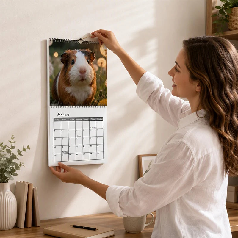 🎁🎄Christmas Sale 50% OFF!💞50K+ SOLD!⏳✨Adorable Guinea Pig Wall Calendar
