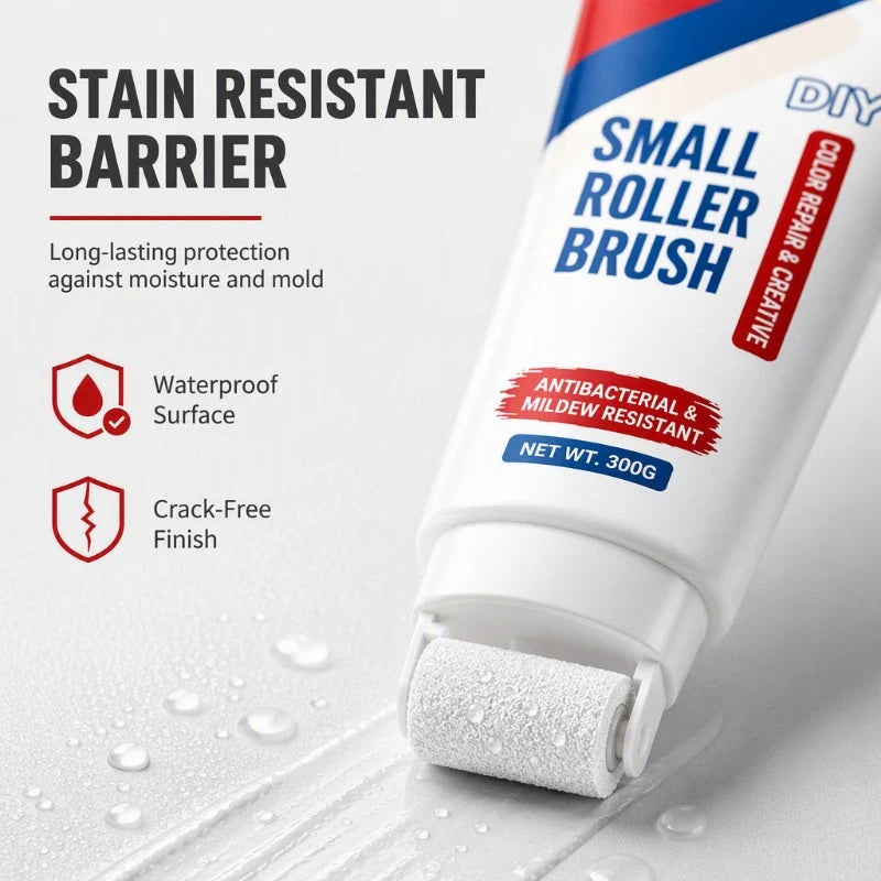 🔥PROMO 50%! Waterproof wall repair paste 🧱 With built-in roller, easy repair without extra tools ✨🖌️