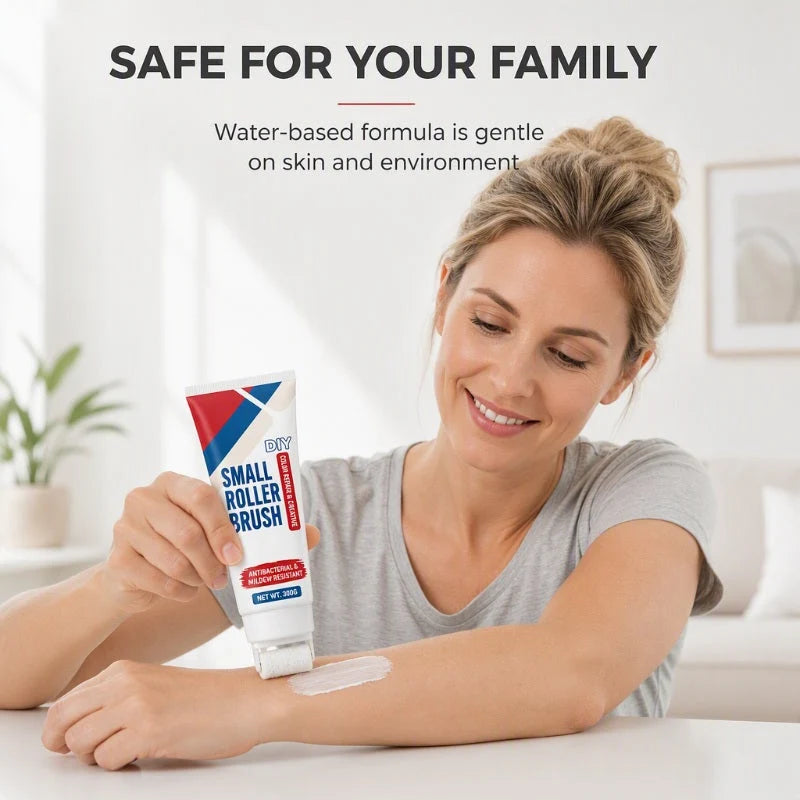 🔥PROMO 50%! Waterproof wall repair paste 🧱 With built-in roller, easy repair without extra tools ✨🖌️