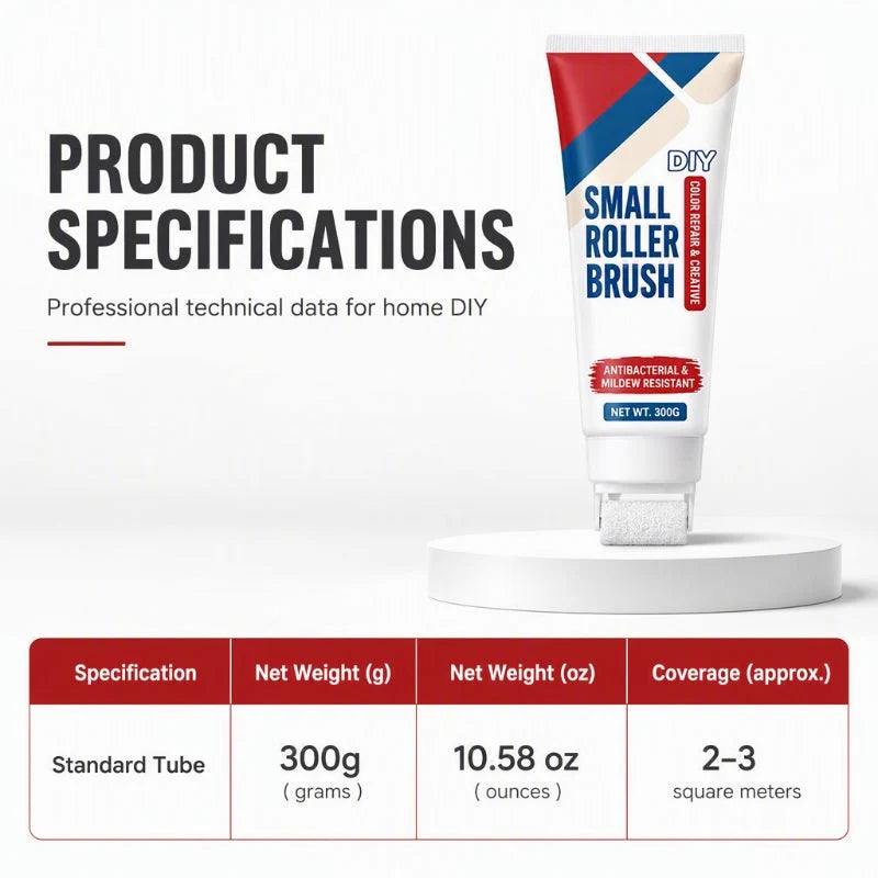 🔥PROMO 50%! Waterproof wall repair paste 🧱 With built-in roller, easy repair without extra tools ✨🖌️