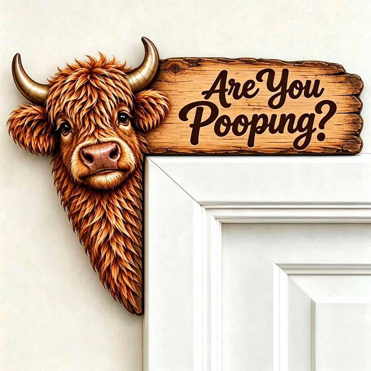 🐮Last Day 50% OFF - Funny Highland Cow Door Topper