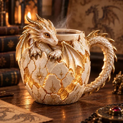 🐉✨ Dragonbound Realms™ Sculpted Dragon Mug Collection | 6 Fantasy Realm Designs with Raised 3D Dragon Details ☕