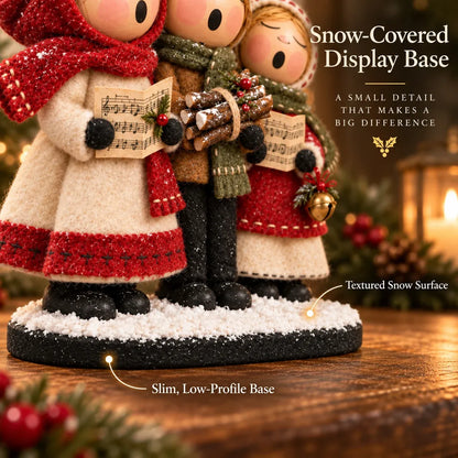 🎄🎶 Vintage Christmas Carolers Trio – Cozy Tabletop Holiday Decor
