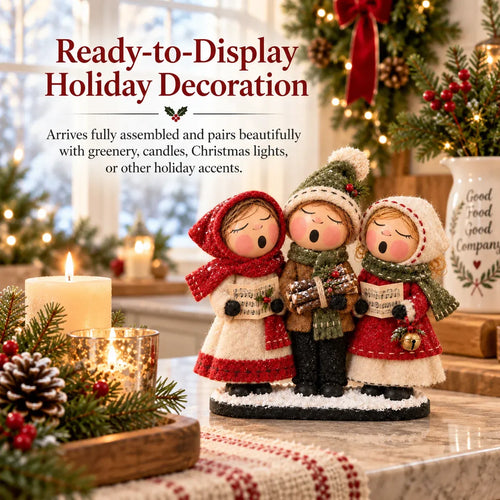 🎄🎶 Vintage Christmas Carolers Trio – Cozy Tabletop Holiday Decor