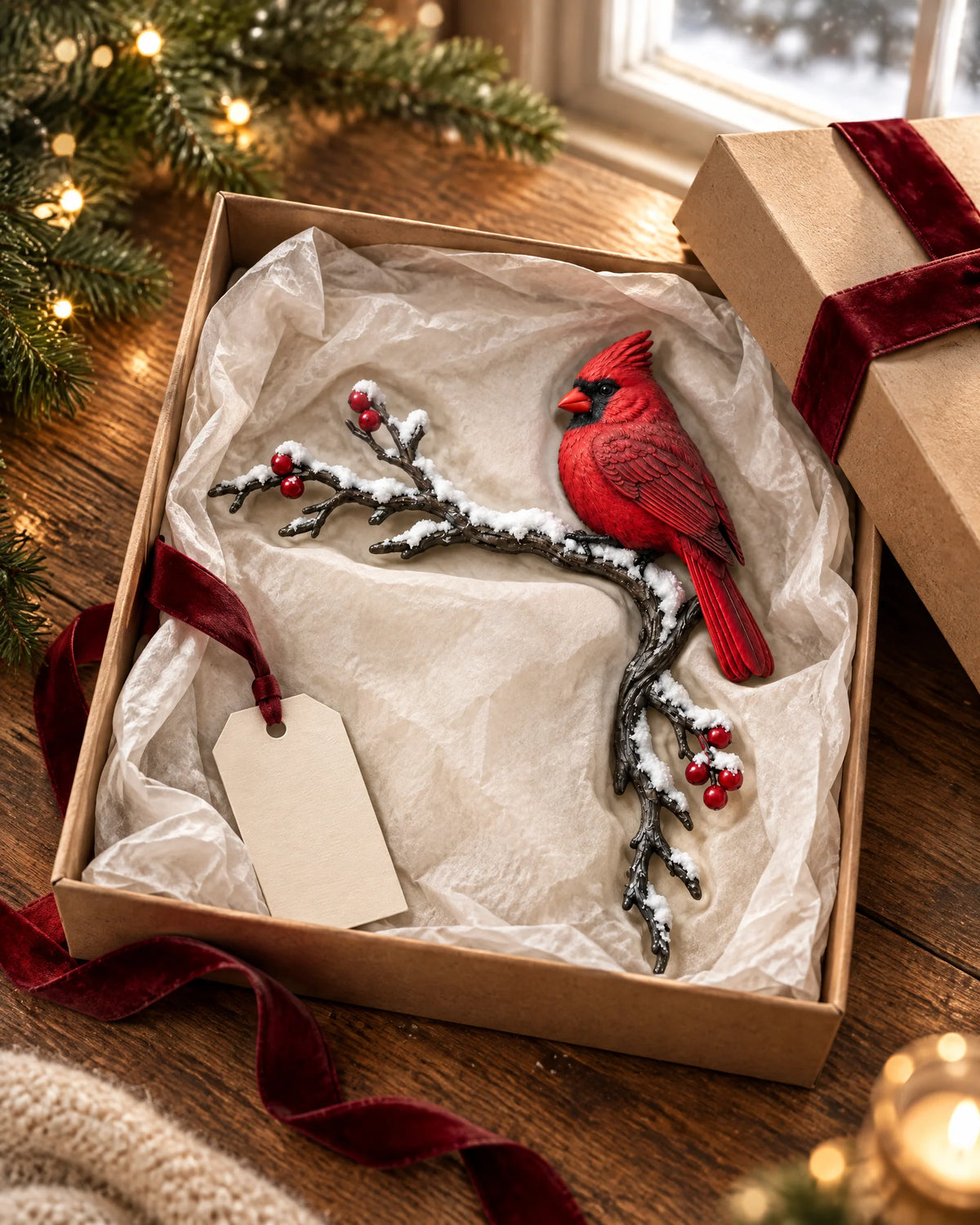 ✨Cardinal Winter Door Topper