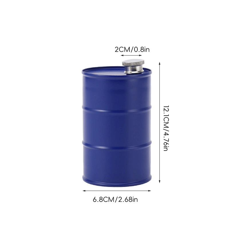🛢️🥃 Portable Barrel-Style Whisky Flagon – Leak-Proof Storage for Camping & Travel