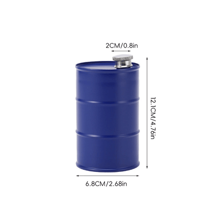 🛢️🥃 Portable Barrel-Style Whisky Flagon – Leak-Proof Storage for Camping & Travel