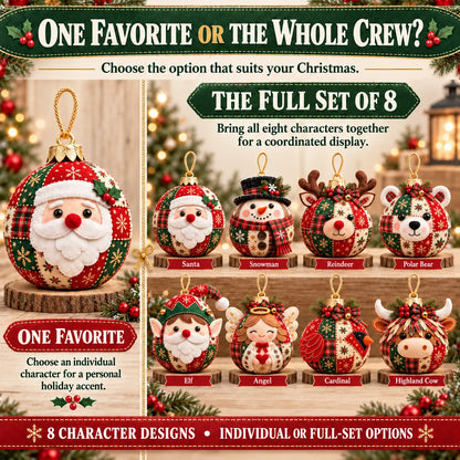 🎄Beginner-Friendly Cozy Patchwork Christmas Ornament Collection | 8 Festive Character Designs for Trees, Wreaths & Holiday Gifts ✨
