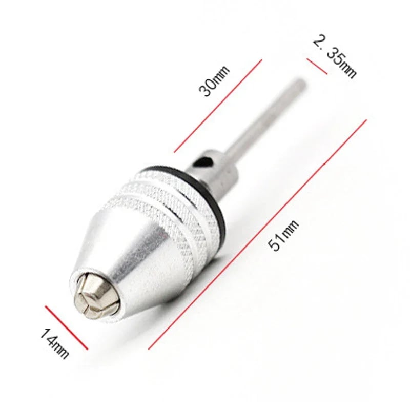 🛠️ Keyless 3-Jaw Drill Chuck – Quick-Change 0.3–3.4mm Round Shank