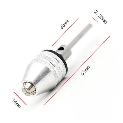 🛠️ Keyless 3-Jaw Drill Chuck – Quick-Change 0.3–3.4mm Round Shank