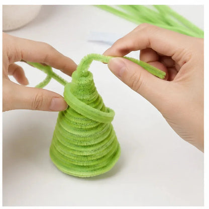 🎄✨DIY Pipe-Cleaner Christmas Tree House Kit with Lights