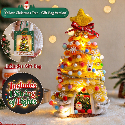 🎄✨DIY Pipe-Cleaner Christmas Tree House Kit with Lights