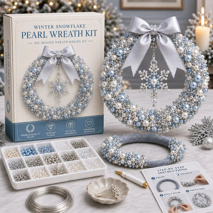 🎄✨ Plymagic DIY Christmas Wreath Pearl Art Kit🎁