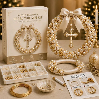 🎄✨ Plymagic DIY Christmas Wreath Pearl Art Kit🎁