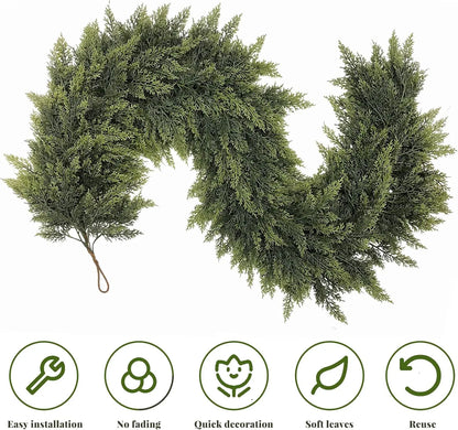 ✨Last Day 50% OFF✨Artificial Cedar Garland Set of 2 (6 FT)