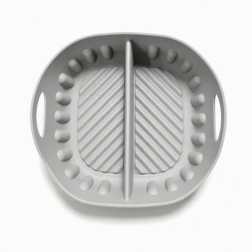🔥 2026 Trending Reusable Silicone Air Fryer Basket Liner with Dual Compartments ✨