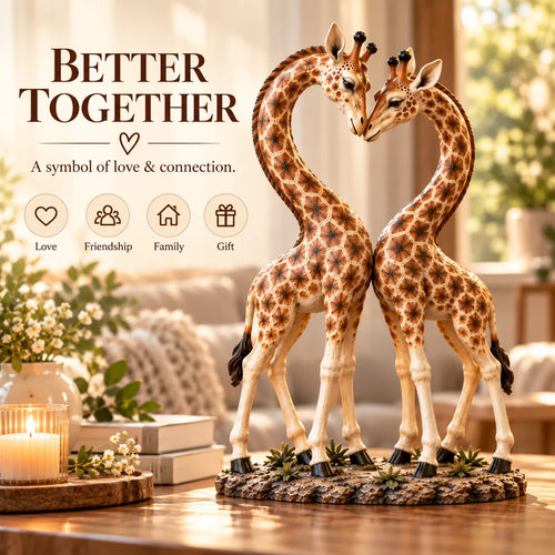 💕🎁better Together – Giraffe Heart Sculpture 🦒♡🦒(✨buy 2 Free Shipping)