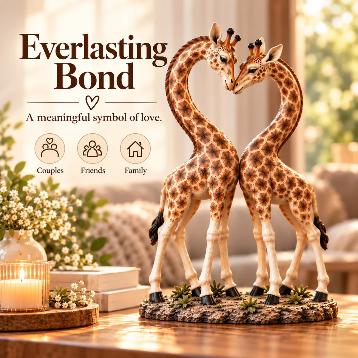 💕🎁better Together – Giraffe Heart Sculpture 🦒♡🦒(✨buy 2 Free Shipping)