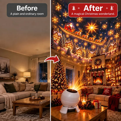 🔥LAST DAY 49% OFF -🎄 Magical Christmas Projection Night Light – Transform Any Room Into A Holiday Wonderland