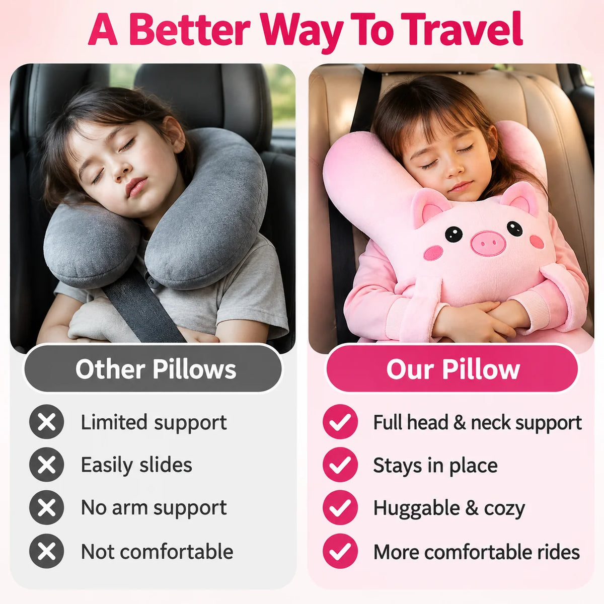 🚗 Limited-time 50% off — Kids car travel sleep support pillow