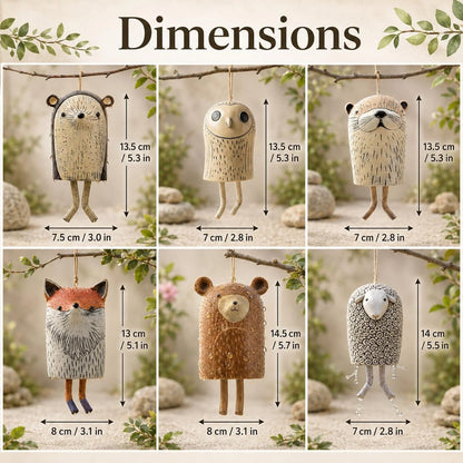 Handmade Whimsical Animal Wind Chime Ornaments