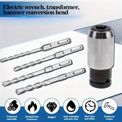 Rotary Hammer Drill Adapter 🔩 – Handy Impact Drill Bit Set