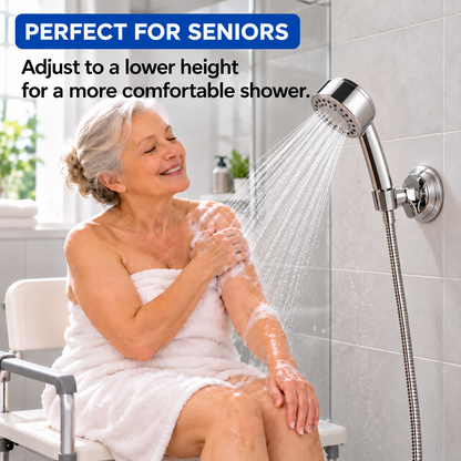 🚿 No-Drill Shower Head Holder – Adjustable Suction Cup Mount