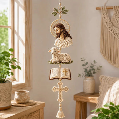 ✝️"Blessed Faith" DIY Crochet Kit – Hanging Decoration