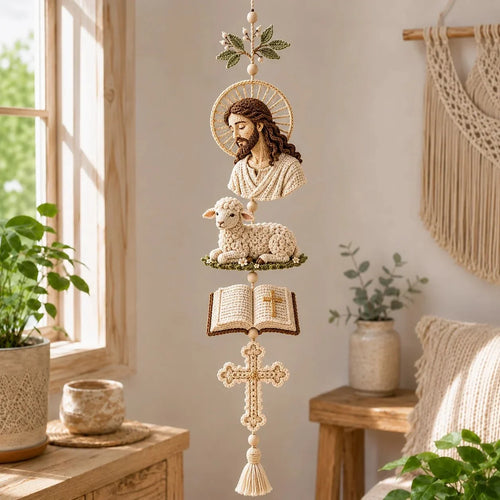✝️"Blessed Faith" DIY Crochet Kit – Hanging Decoration