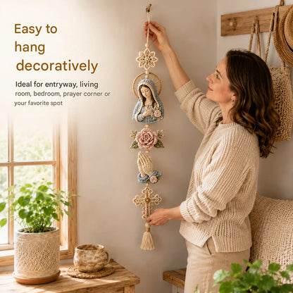 ✝️"Blessed Faith" DIY Crochet Kit – Hanging Decoration