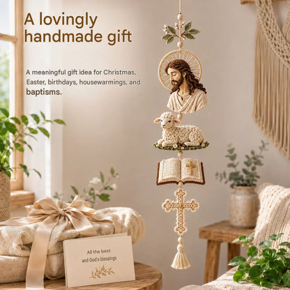 ✝️"Blessed Faith" DIY Crochet Kit – Hanging Decoration