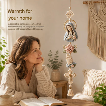 ✝️"Blessed Faith" DIY Crochet Kit – Hanging Decoration