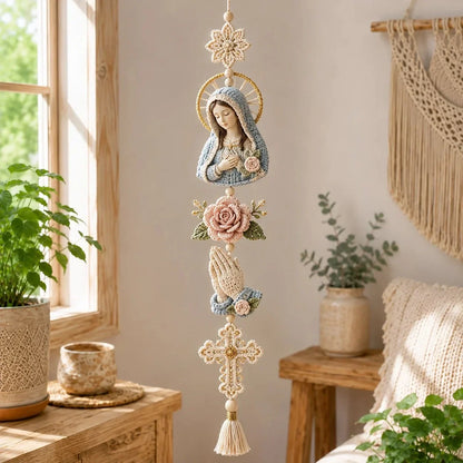 ✝️"Blessed Faith" DIY Crochet Kit – Hanging Decoration