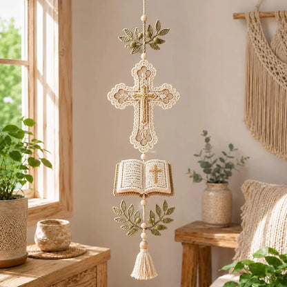 ✝️"Blessed Faith" DIY Crochet Kit – Hanging Decoration
