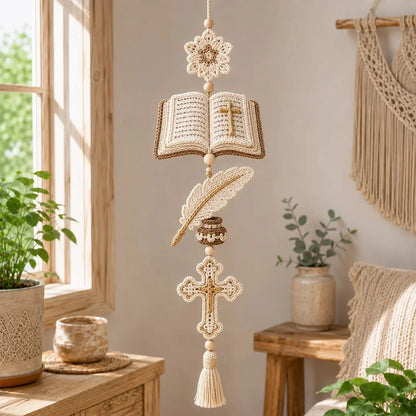 ✝️"Blessed Faith" DIY Crochet Kit – Hanging Decoration